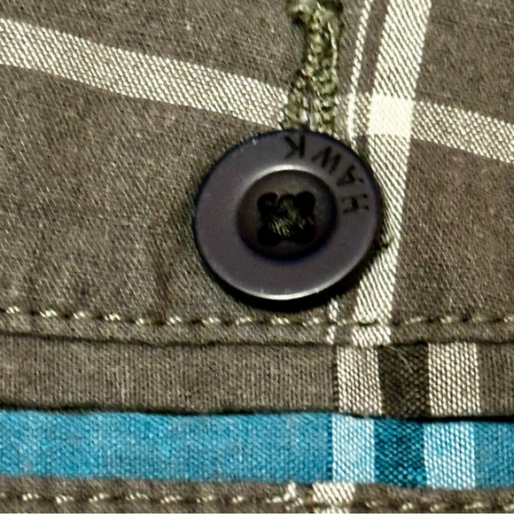 Tony Hawk Mens Sz 38 Blue And Gray Checkered Button Skater Sk8 Shorts Urbancore - Picture 5 of 10